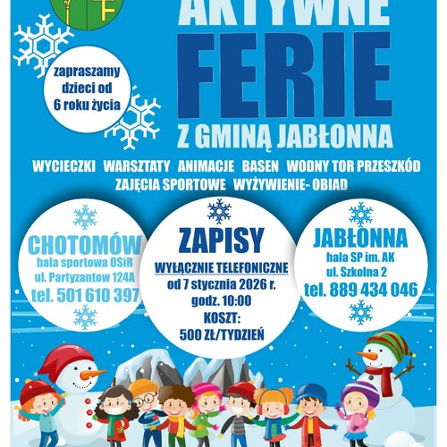 Obraz Aktualności o tytule Zapisy na Aktywne Ferie ruszają 7 stycznia