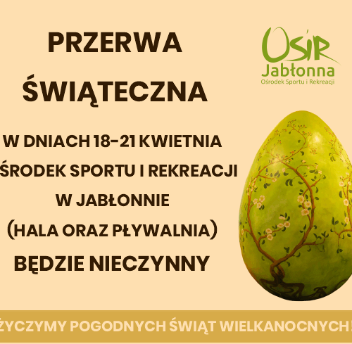 Obraz Aktualności o tytule Przerwa Wielkanocna