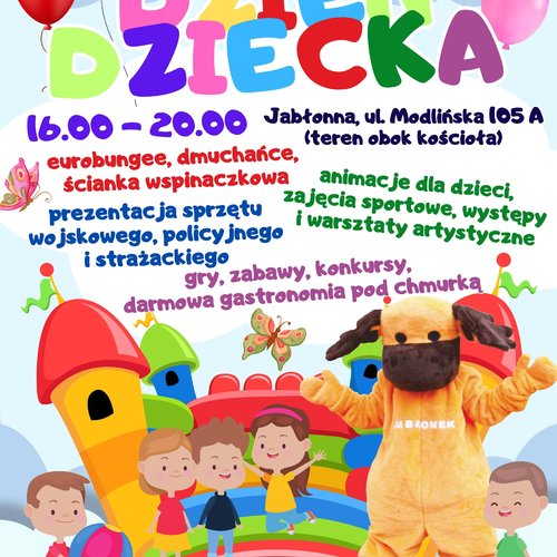 Obraz Aktualności o tytule Zapraszamy do Jabłonny na Dzień Dziecka!