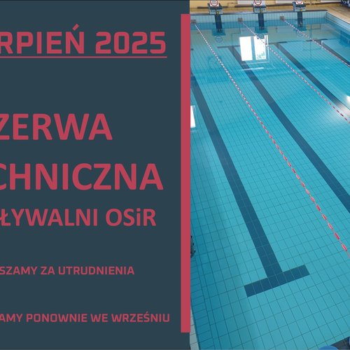 Obraz Aktualności o tytule Przerwa techniczna na Pływalni