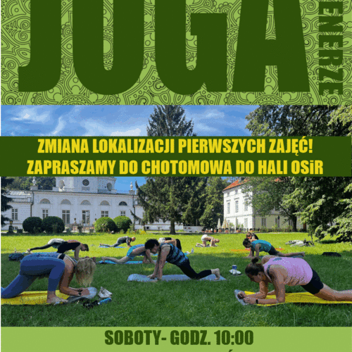 Obraz Aktualności o tytule Sobotnia JOGA powraca! PIERWSZE ZAJĘCIA PRZENIESIONE DO HALI OSIR