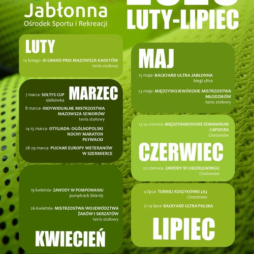 Obraz Aktualności o tytule Kalendarz sportowy 