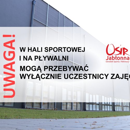 Obraz główny aktualności o tytule Nowe zasady przebywania w obiektach OSiR 