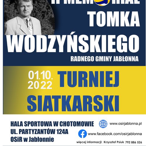 Obraz główny wydarzenia o tytule II Memoriał Tomka Wodzyńskiego 