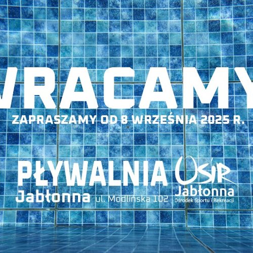 Obraz główny aktualności o tytule Wracamy! Basen znów otwarty od poniedziałku 