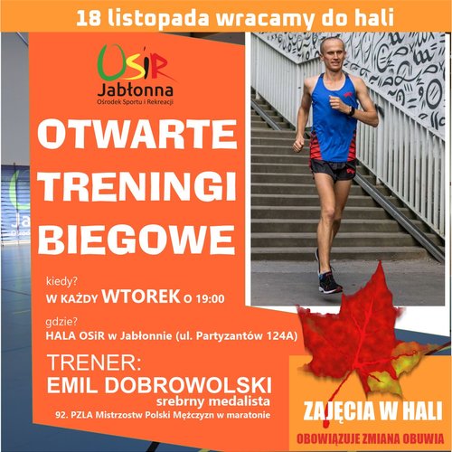 Obraz główny zajęć o tytule Otwarte treningi biegowe z Emilem Dobrowolskim! 