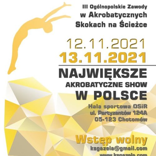 Obraz główny wydarzenia o tytule III Ogólnopolskie Zawody w Akrobatycznych Skokach na Ścieżce 