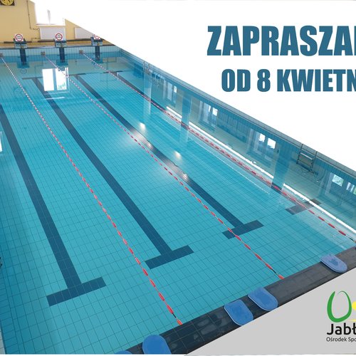 Obraz główny aktualności o tytule Od 8 kwietnia zapraszamy na Pływalnię! 