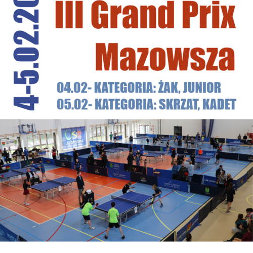 Obraz główny wydarzenia o tytule III Grand Prix Mazowsza ŻAKÓW i JUNIORÓW 