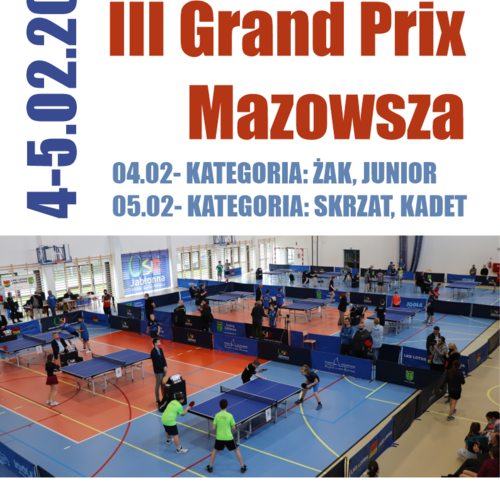 Obraz główny wydarzenia o tytule III Grand Prix Mazowsza SKRZATÓW i KADETÓW 