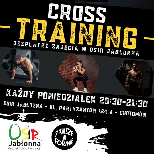 Obraz główny aktualności o tytule NOWOŚĆ! CROSS TRAINING- bezpłatne zajęcia w OSiR 