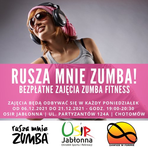 Obraz główny aktualności o tytule Rusza mnie zumba- kontynuujemy poniedziałki z ZUMBA FITNESS 